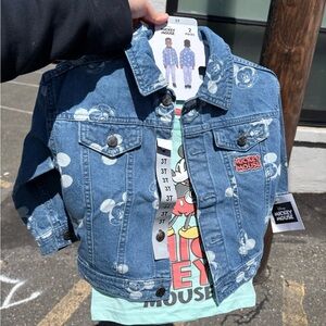 2 pc. Disney Denim Mickey Mouse Jean Jacket and matching shirt